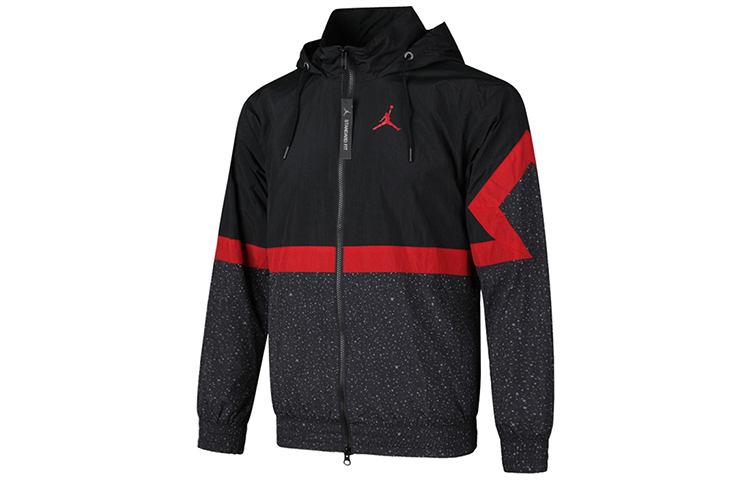 

Jordan Алмазная цементная куртка мужская черно-красная, Black Red
