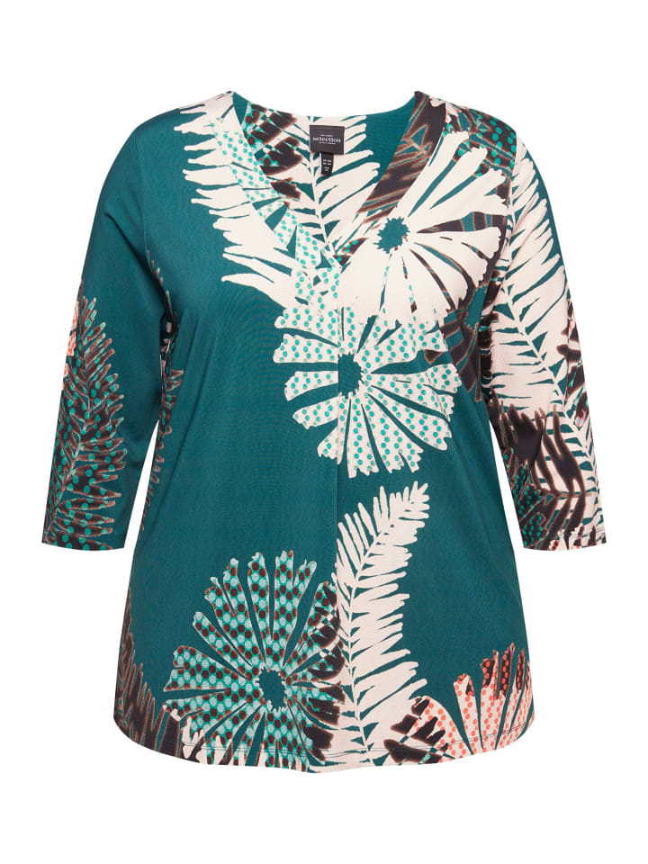 

Футболка Ulla Popken Shirt, цвет tief grün