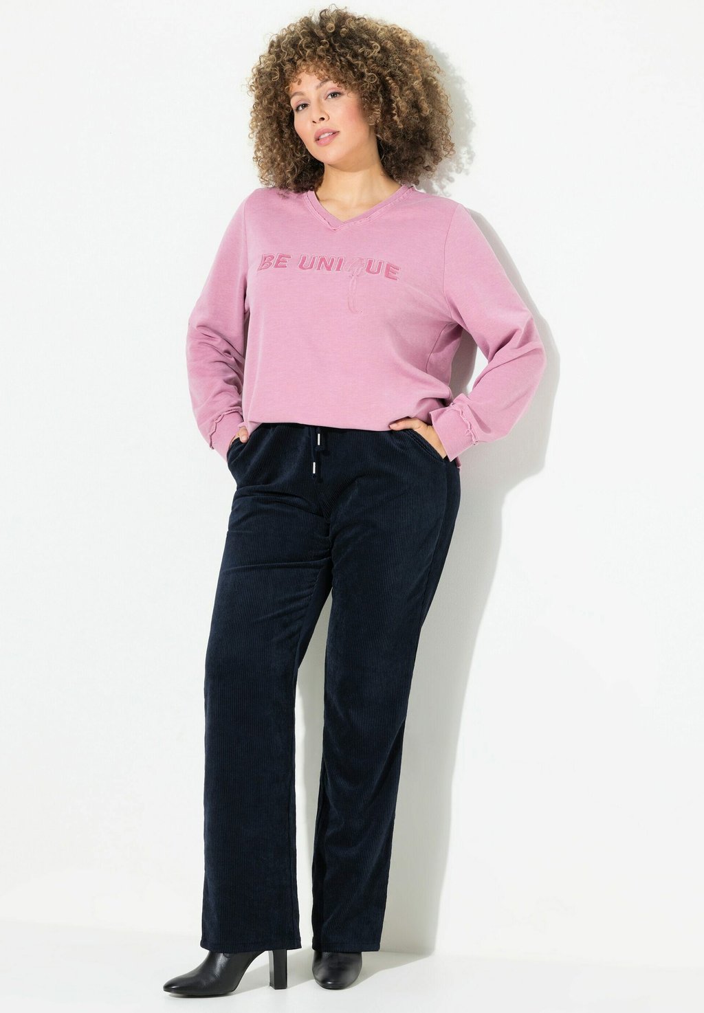 

Брюки ELASTIC WAIST Ulla Popken, темно-синий