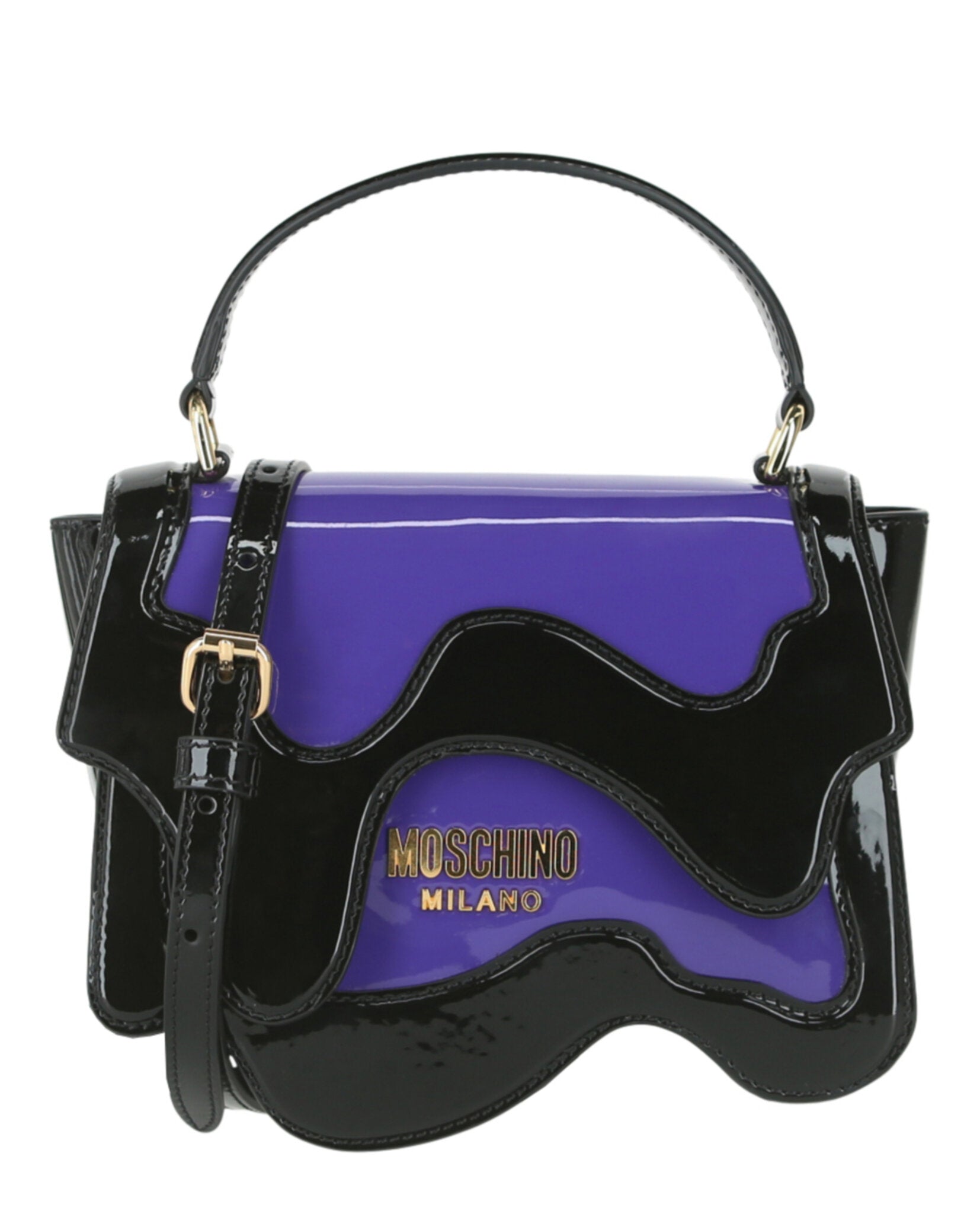 

Сумка через плечо с плавленым дизайном Moschino, фиолетовый
