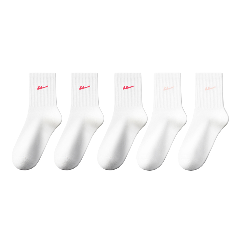 

Носки Mid Calf Unisex, набор из 5 пар WARRIOR, 5 pack (розовый logo 2, розовый красный logo 3)