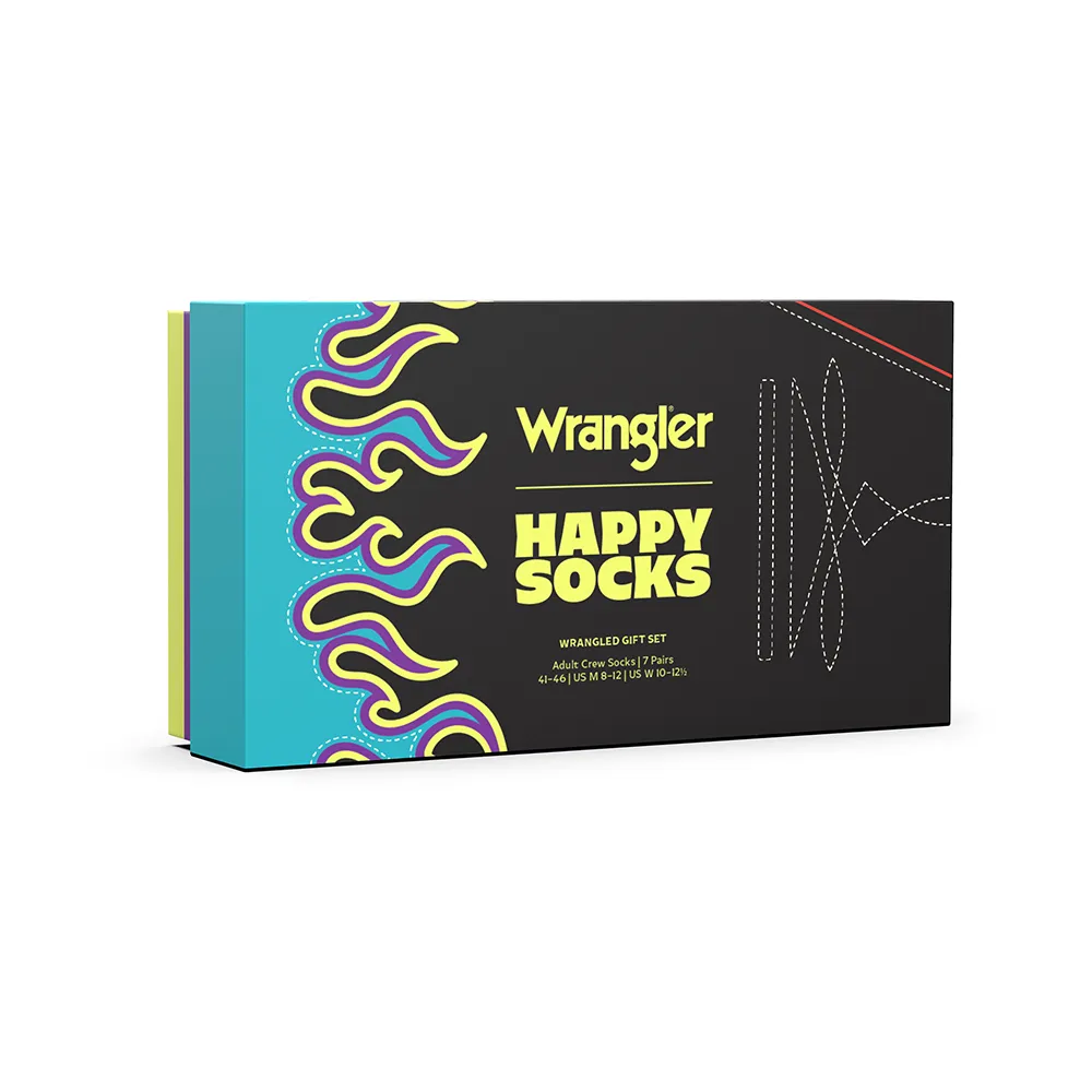 

Носки Happy Wrangler wrangled gift set crew 3 pairs, черный