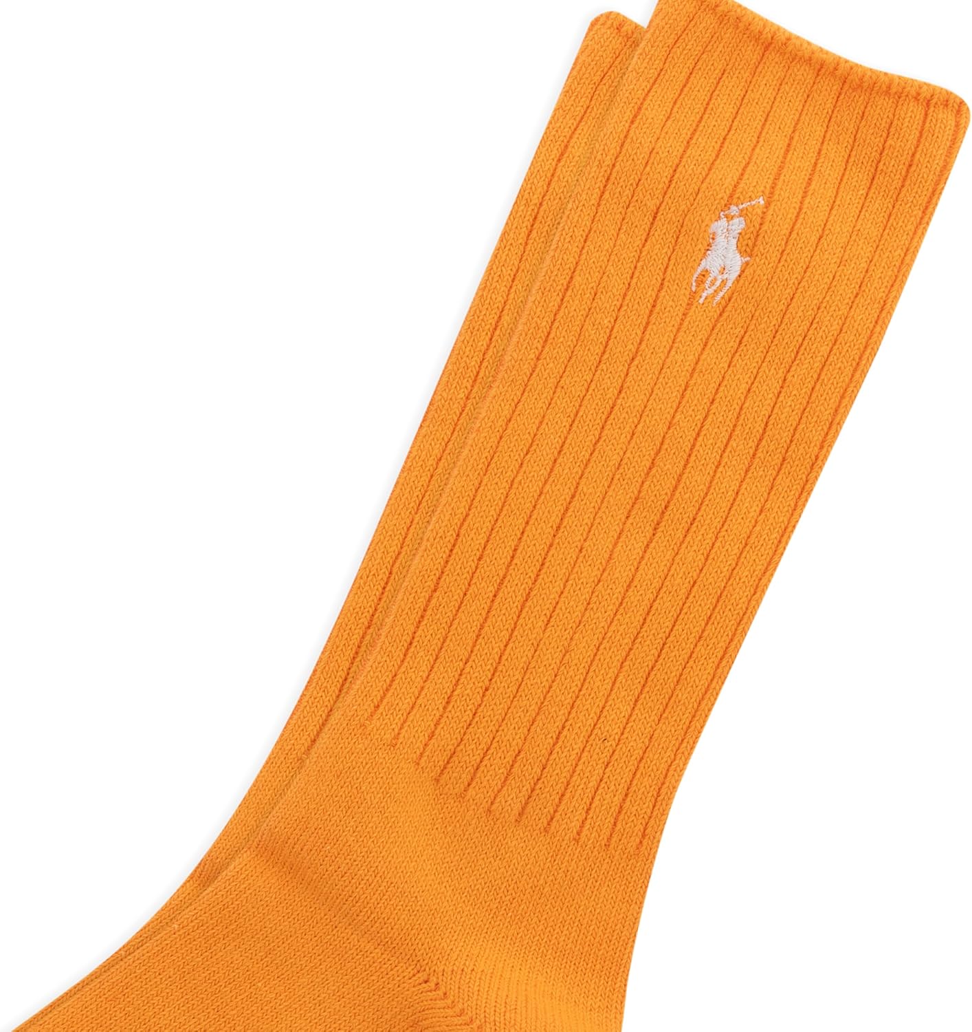 POLO RALPH LAUREN мужские хлопковые ребристые носки, Neon Orange — фото 2