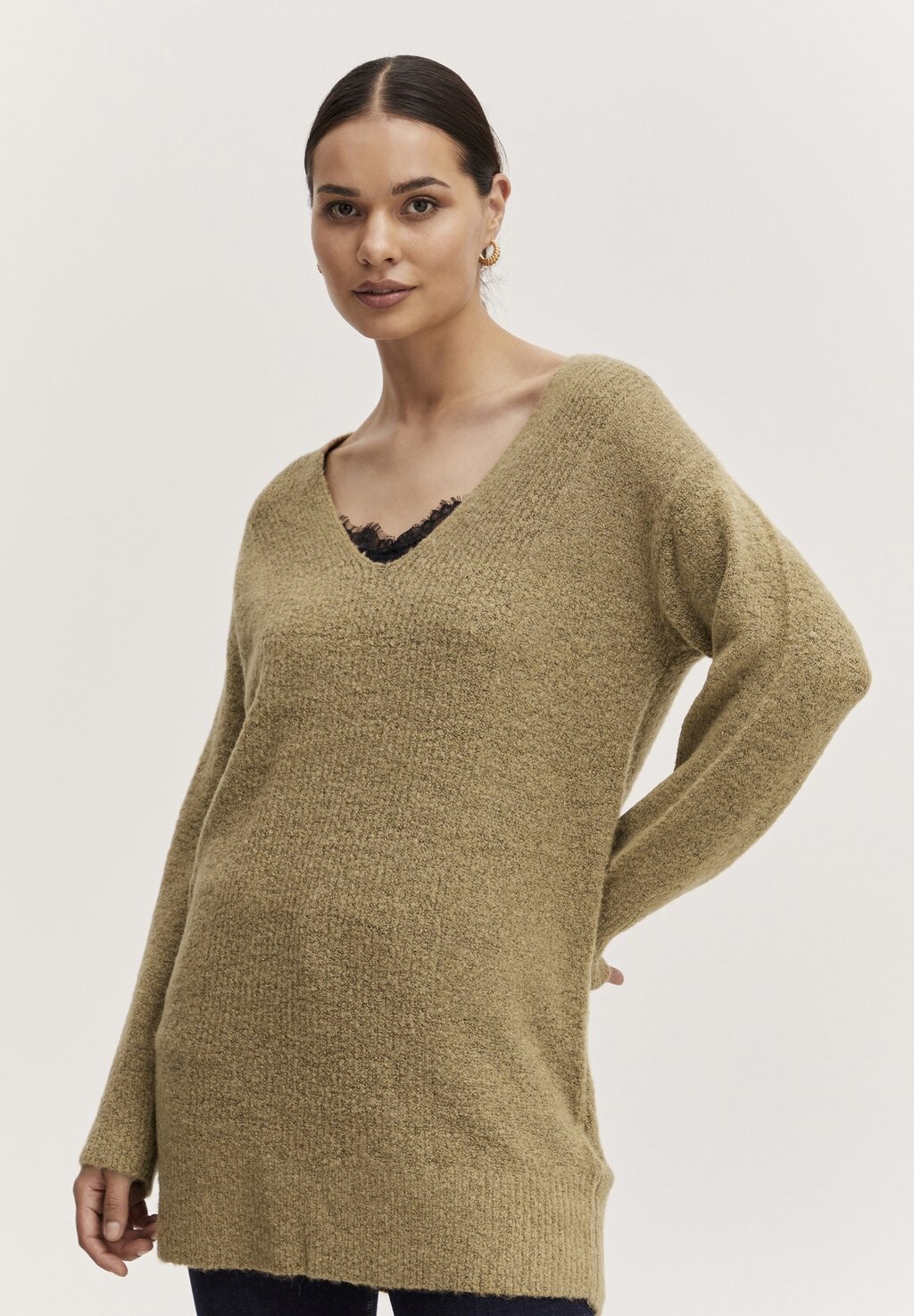 

Свитер BYMIRELLE VNECK b.young, танинный меланж