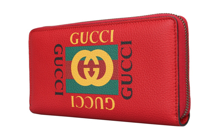 GUCCI Кожаный кошелек Cow Leather Unisex красный — фото 2