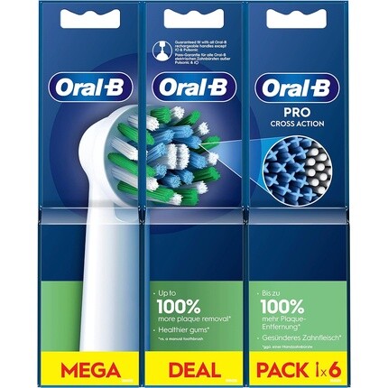 

Электрическая зубная щетка Oral-B Pro Cross Action Насадка X-образной формы и скошенная щетина