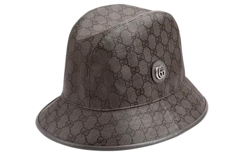 

GUCCI Хлопковая полиэстеровая ковбойская кожаная шляпа унисекс, Gray