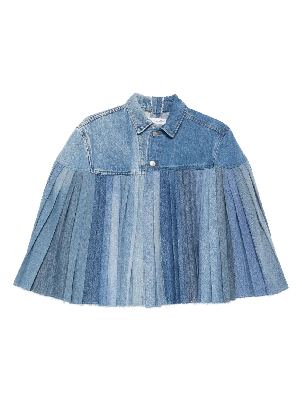 

Джинсовый кейп со складками E.L.V DENIM, синий