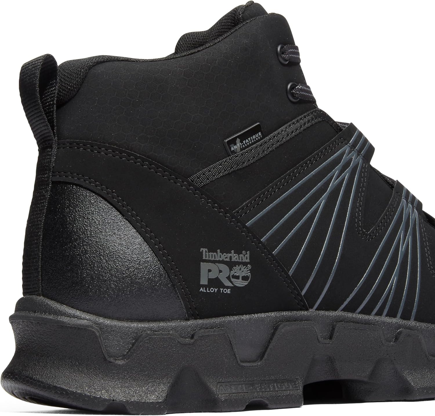 Timberland PRO мужские промышленные походные ботинки Powertrain Mid Alloy Toe ESD, Black-2024 New — фото 3