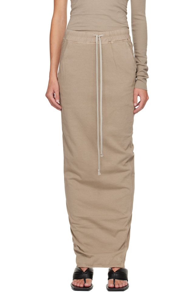 

Rick Owens Drkshdw Юбка-Макси Taupe concordians pull on pillar