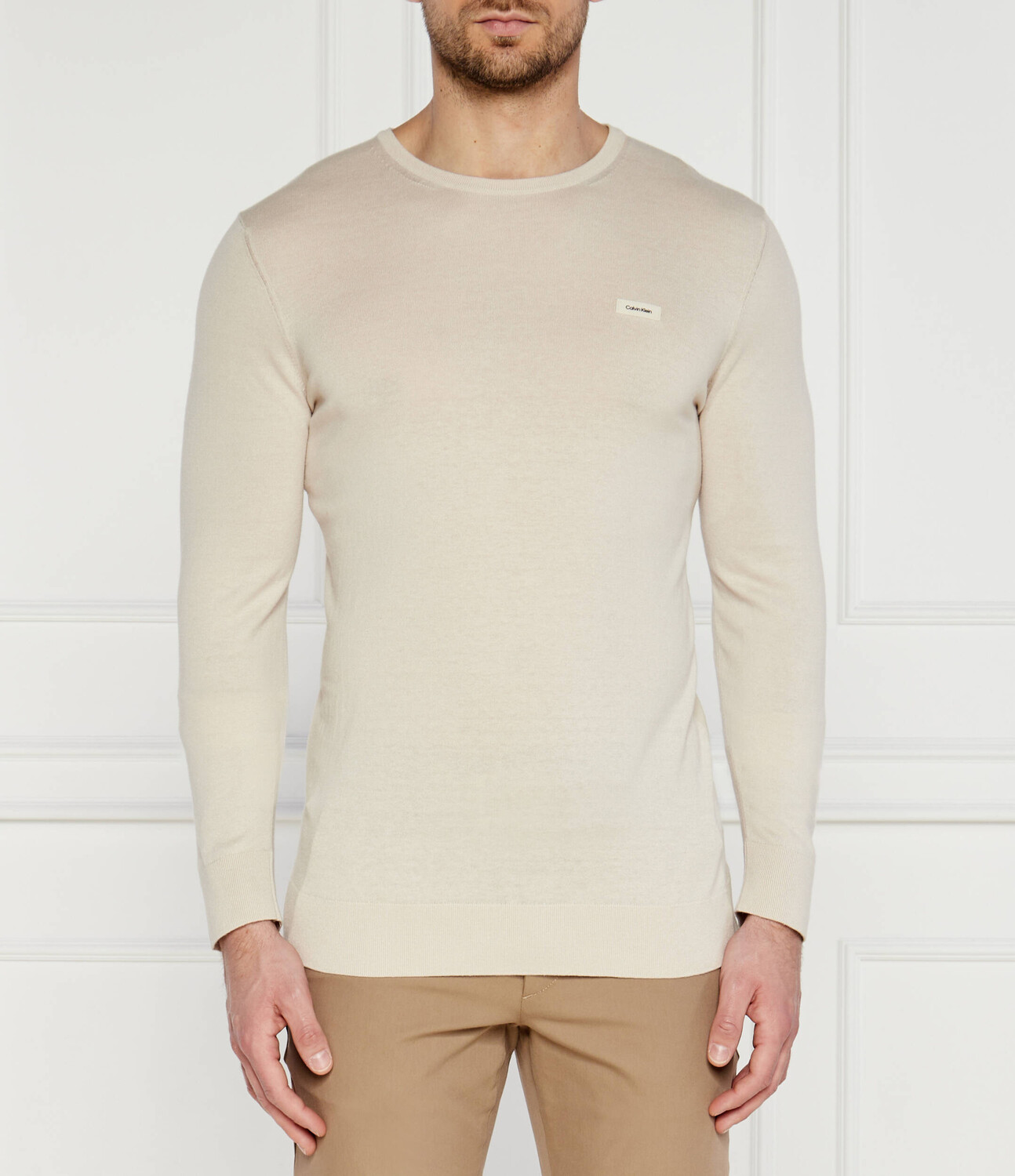

Свитер Calvin Klein Regular Fit, бежевый