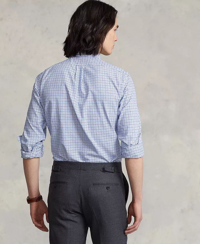 Мужская рубашка Oxford с длинным рукавом Polo Ralph Lauren, белый — фото 4