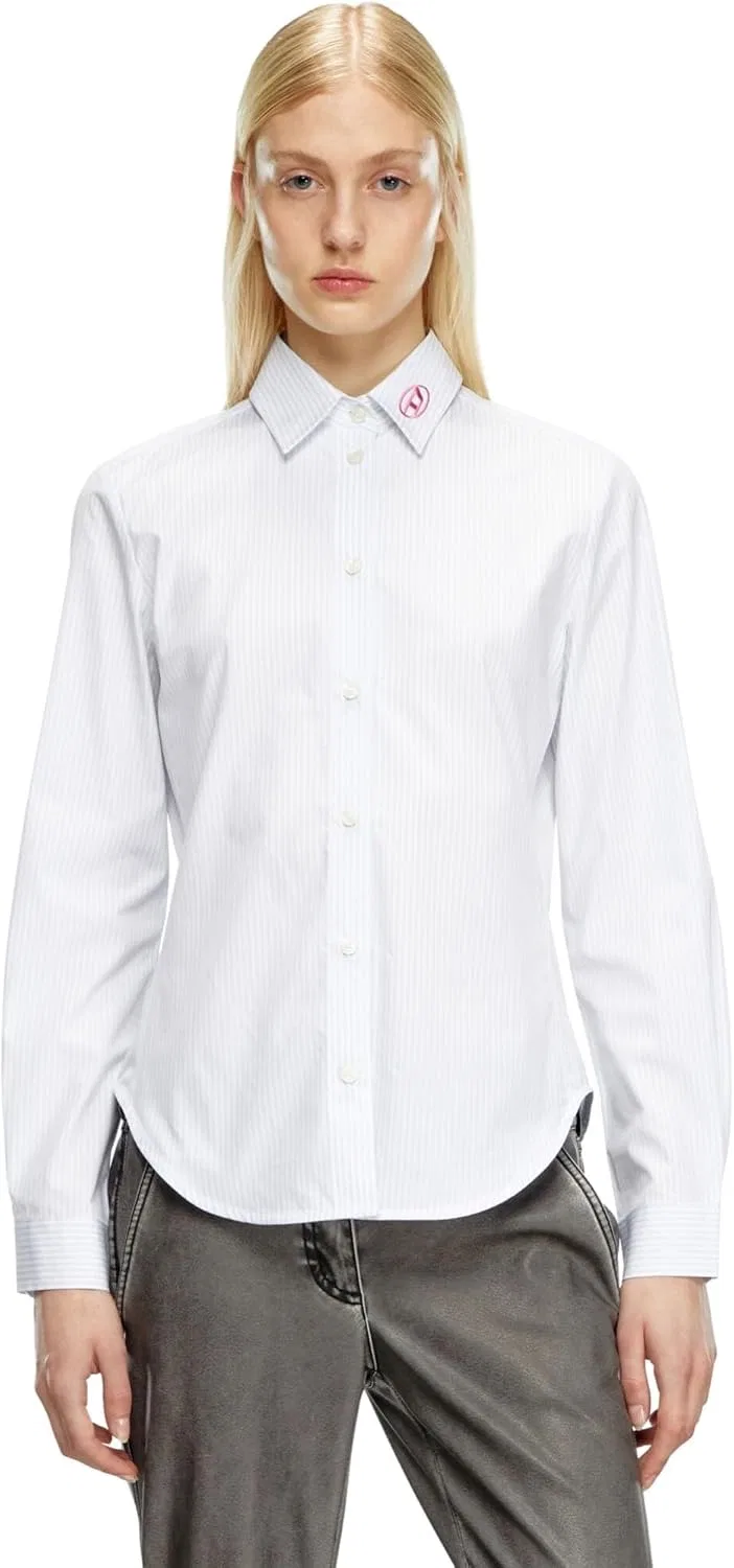 Блуза с вышивкой Regular fit, Дизель, синий