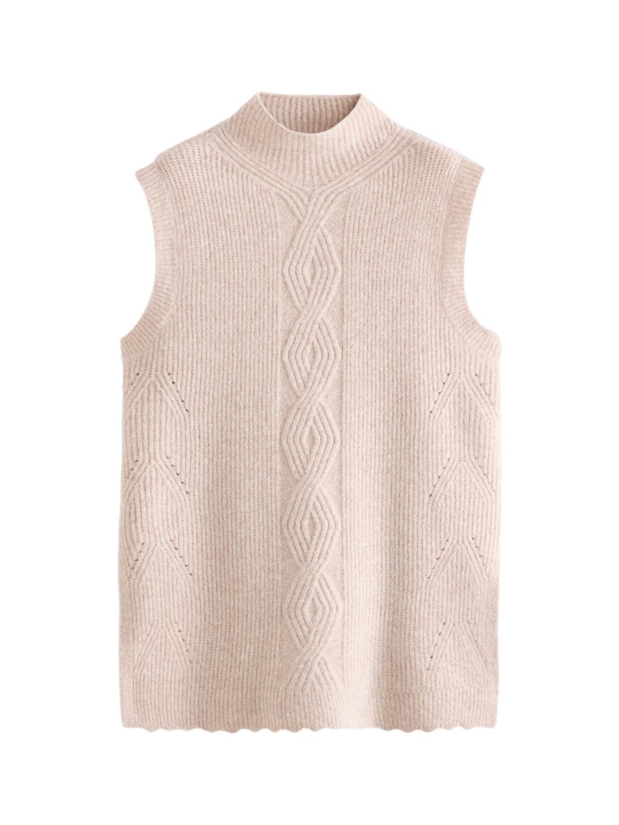 

Вязаный кардиган Next Knitted Vest, кремовый