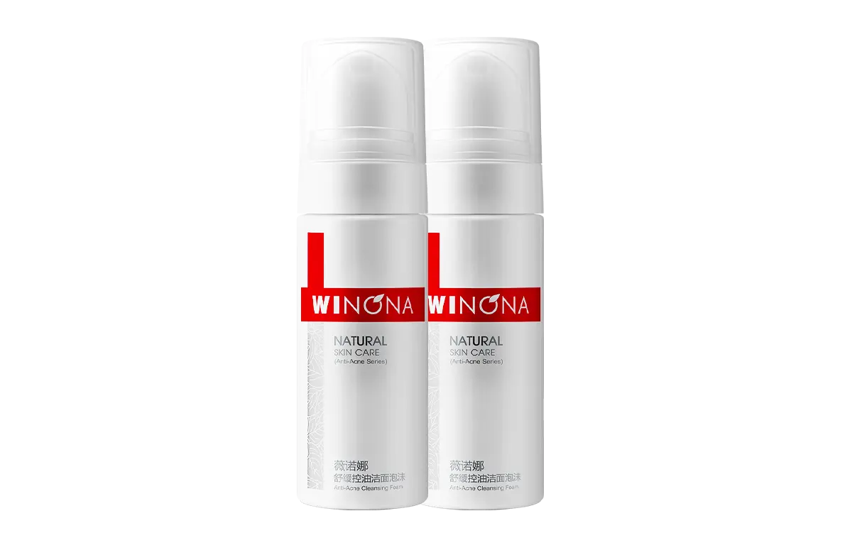 

Успокаивающая пенка для умывания с контролем жирности 2 шт набор для ухода очищение увлажнение 50мл*2/150мл*2 Winona