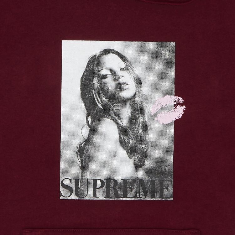 Толстовка Supreme Kate Moss Hooded Sweatshirt Cardinal, красный — фото 2