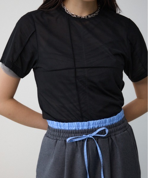 

Топ прозрачный многослойный со сборками AZUL BY MOUSSY, черный