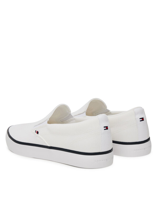 Тканевые кроссовки Th Hi Vulc Core Low Ii Slipon FM0FM05514 Tommy Hilfiger, белый — фото 3