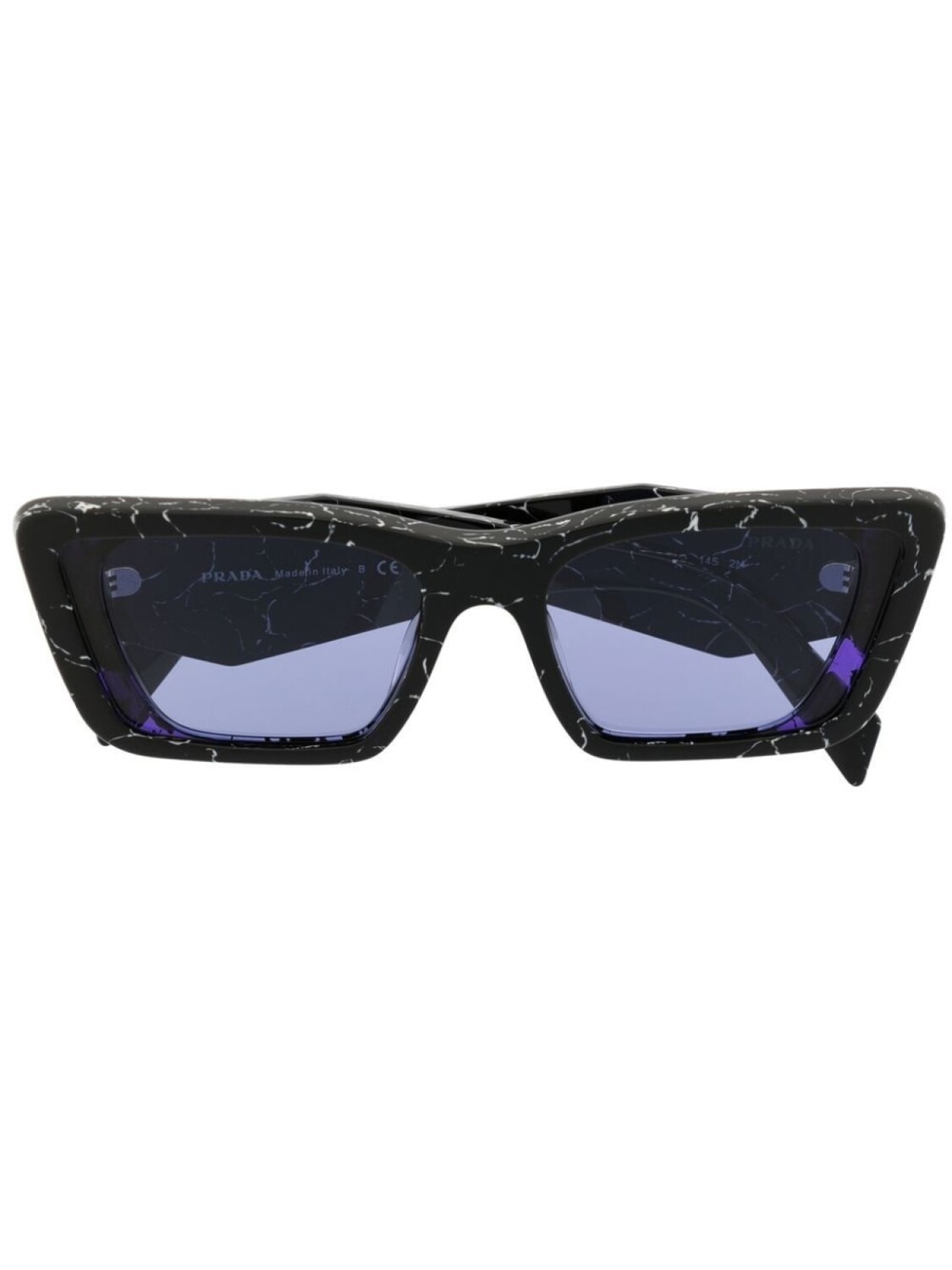 

Prada Eyewear солнцезащитные очки в массивной прямоугольной оправе, черный