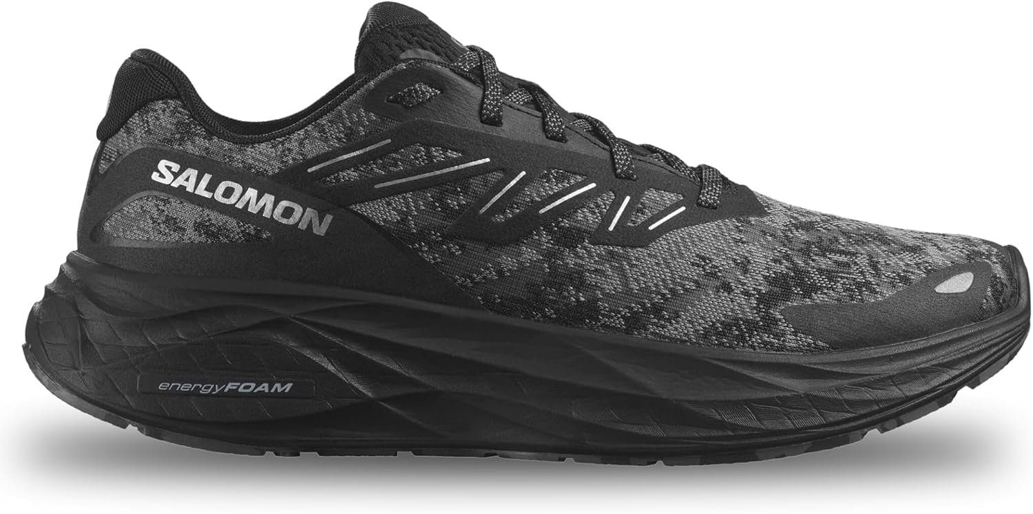Мужские современные кроссовки Salomon AERO Glide, цвет: черный/сплав/коралловое золото, Black