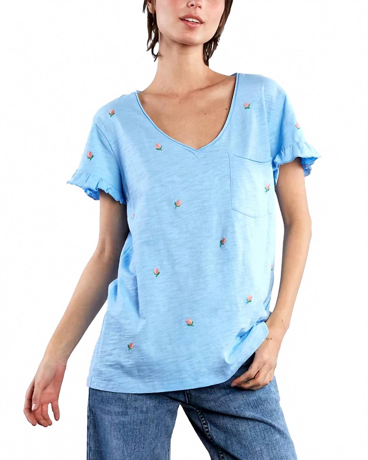 

Розовый футболка с вышивкой цветов в голландском стиле Billy T