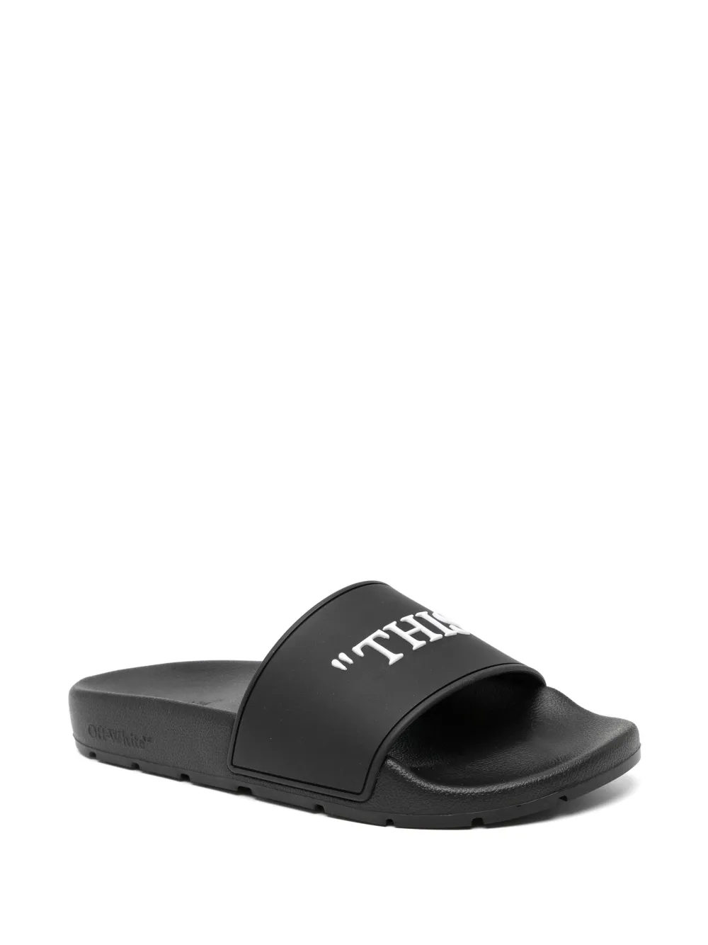 Вьетнамки с графичным принтом OFF-WHITE, черный — фото 2