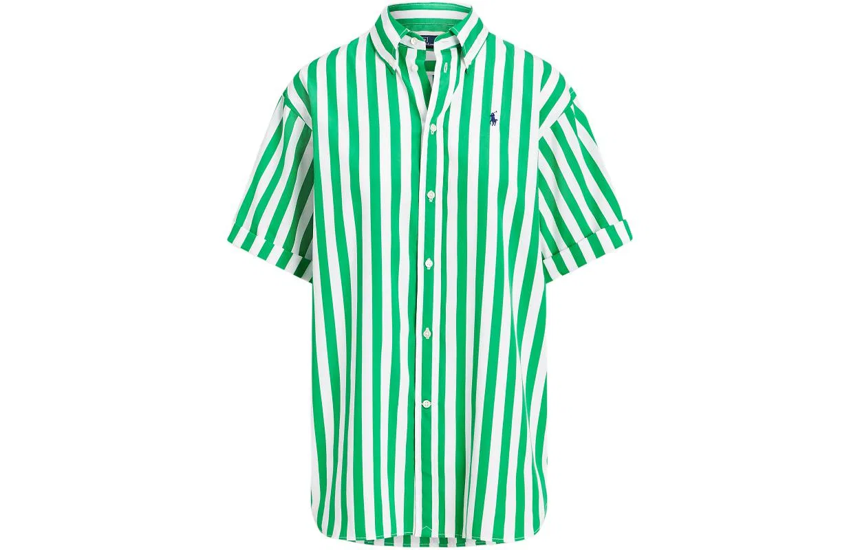 Рубашка Polo Ralph Lauren зеленая женская
