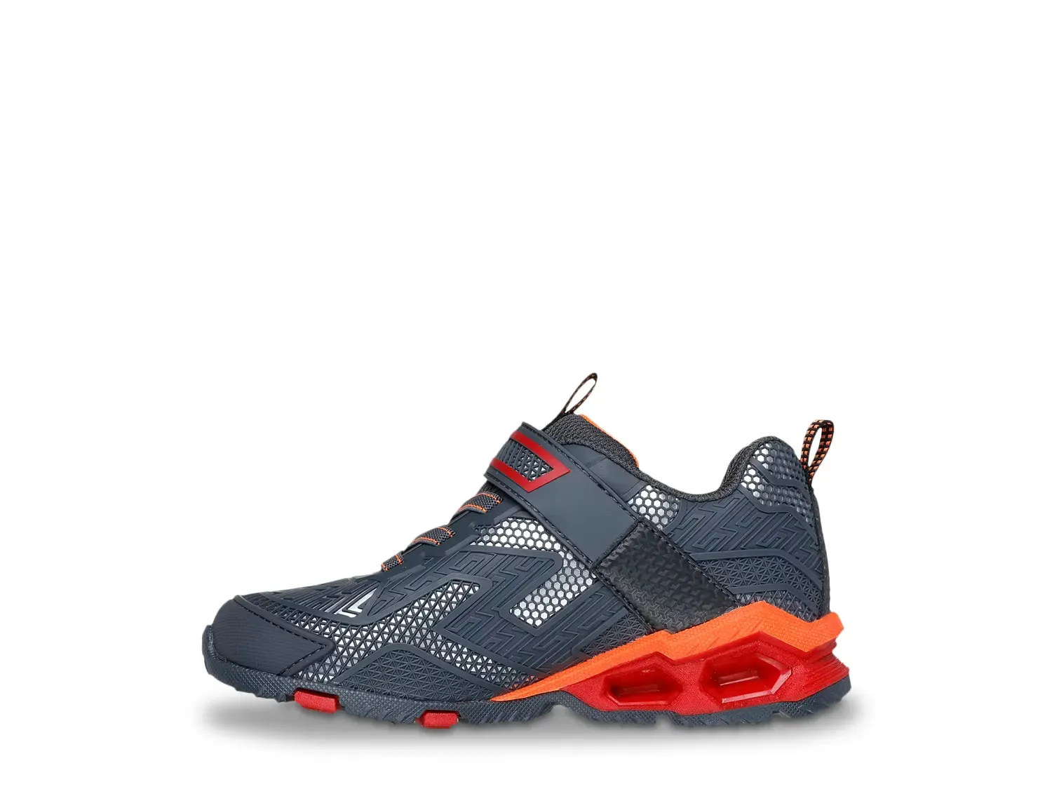 Гидро-светящиеся светодиодные кроссовки - детские Skechers, Grey/Orange — фото 2