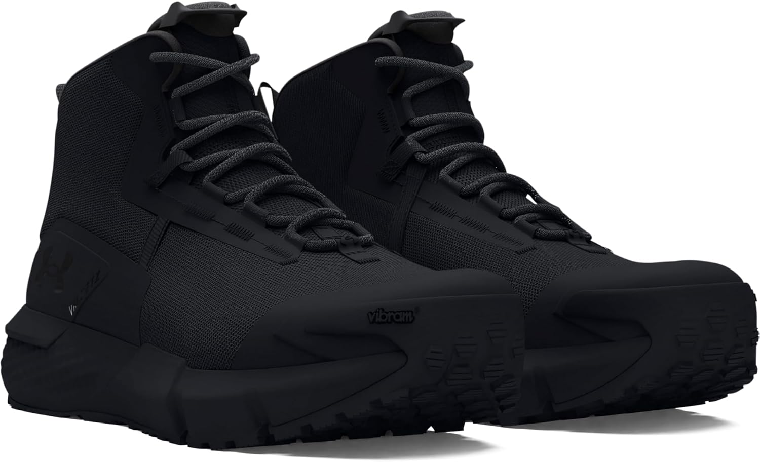 Мужские военные и тактические ботинки Under Armour Charged Valsetz Mid, черный — фото 3