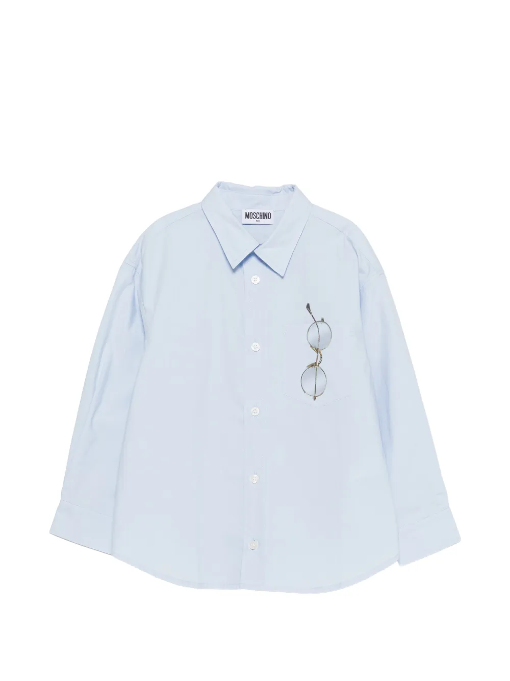

Рубашка с карманом для очков Moschino Kids, синий