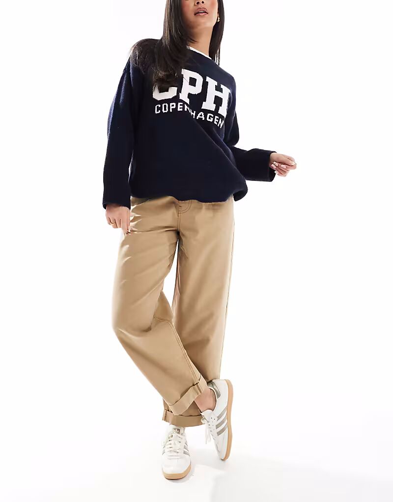 

Зауженные брюки с отворотами цвета верблюжьей шерсти - TAN Asos Design