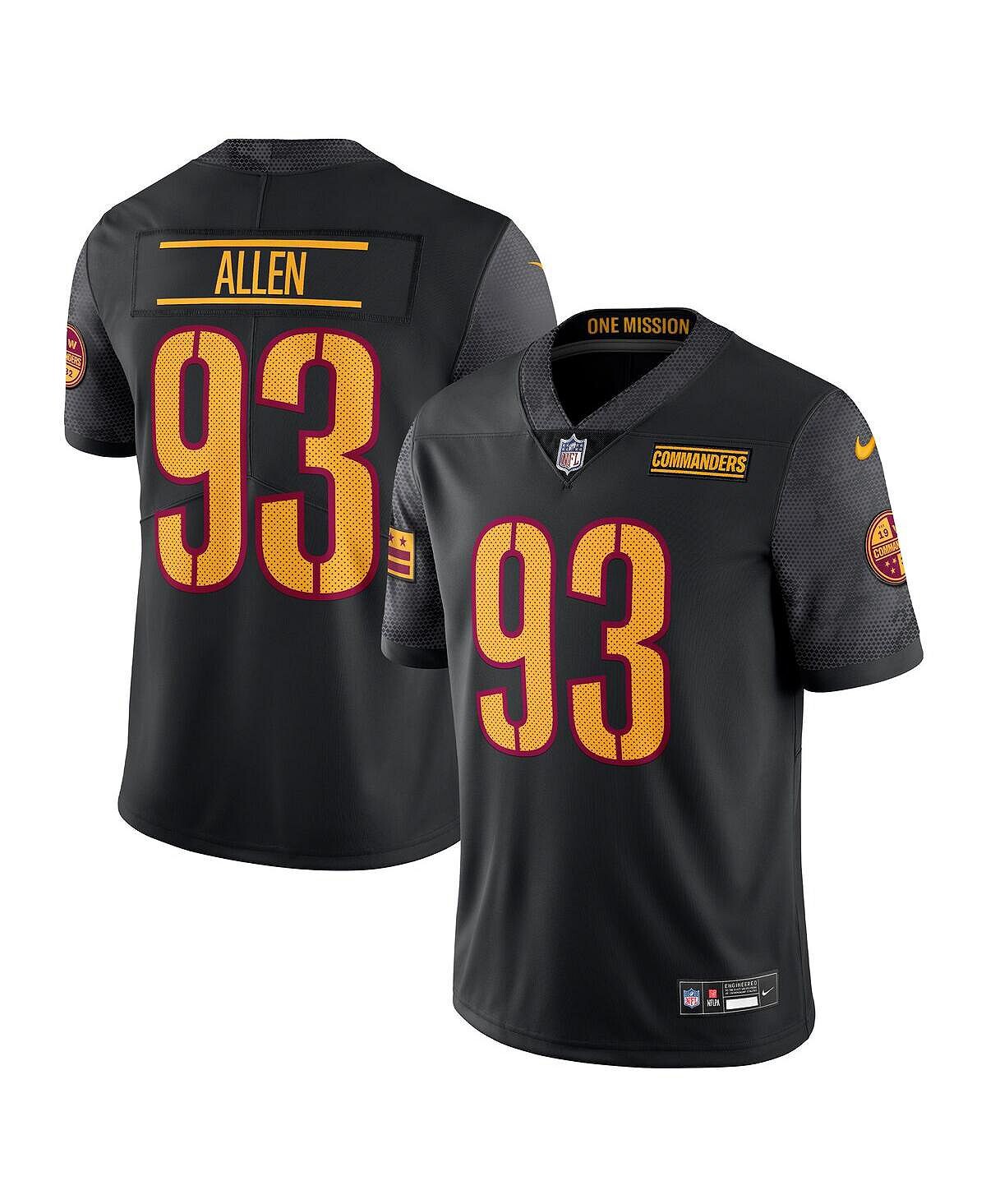 

Мужское джерси Jonathan Allen Black Washington Commanders Alternate Vapor Untouchable Limited Nike