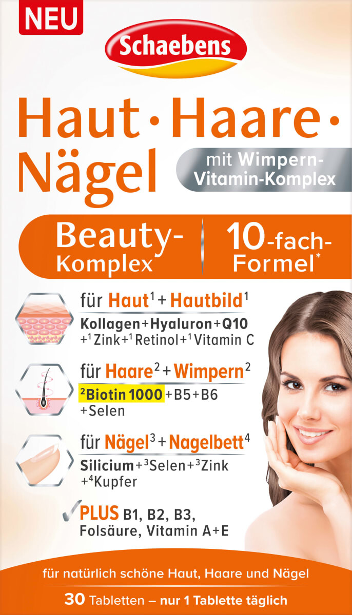 

Skin Hair Nails Beauty Complex Таблетки 30 шт 24 г Schaebens