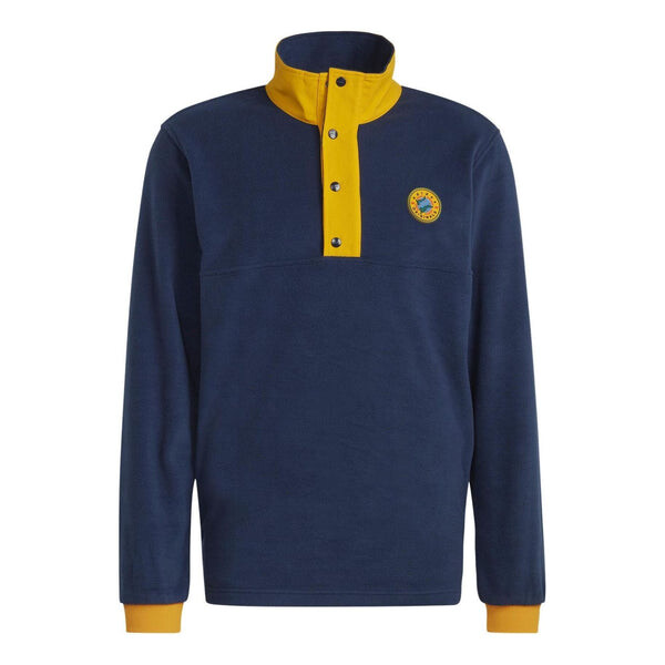 

Толстовка adidas originals Wh Snap Fleece 'Navy Blue Yellow', синий