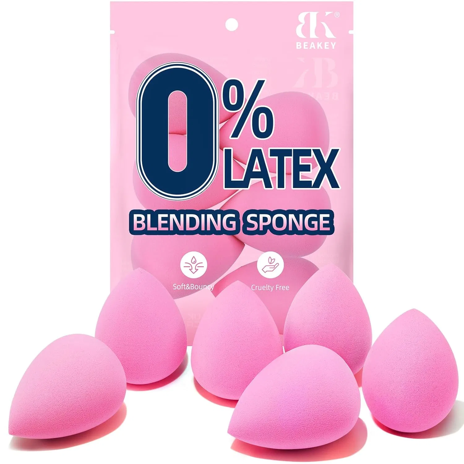 Набор спонжей для макияжа (6 шт.) от BEAKEY Beakey, Pink