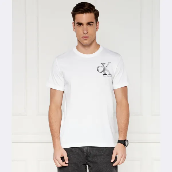 Футболка стандартного кроя с монограммой Meta Calvin Klein, белый — фото 2
