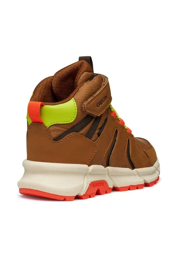 Ботинки flexyper на шнуровке до щиколотки Geox, Brown/Orange — фото 4
