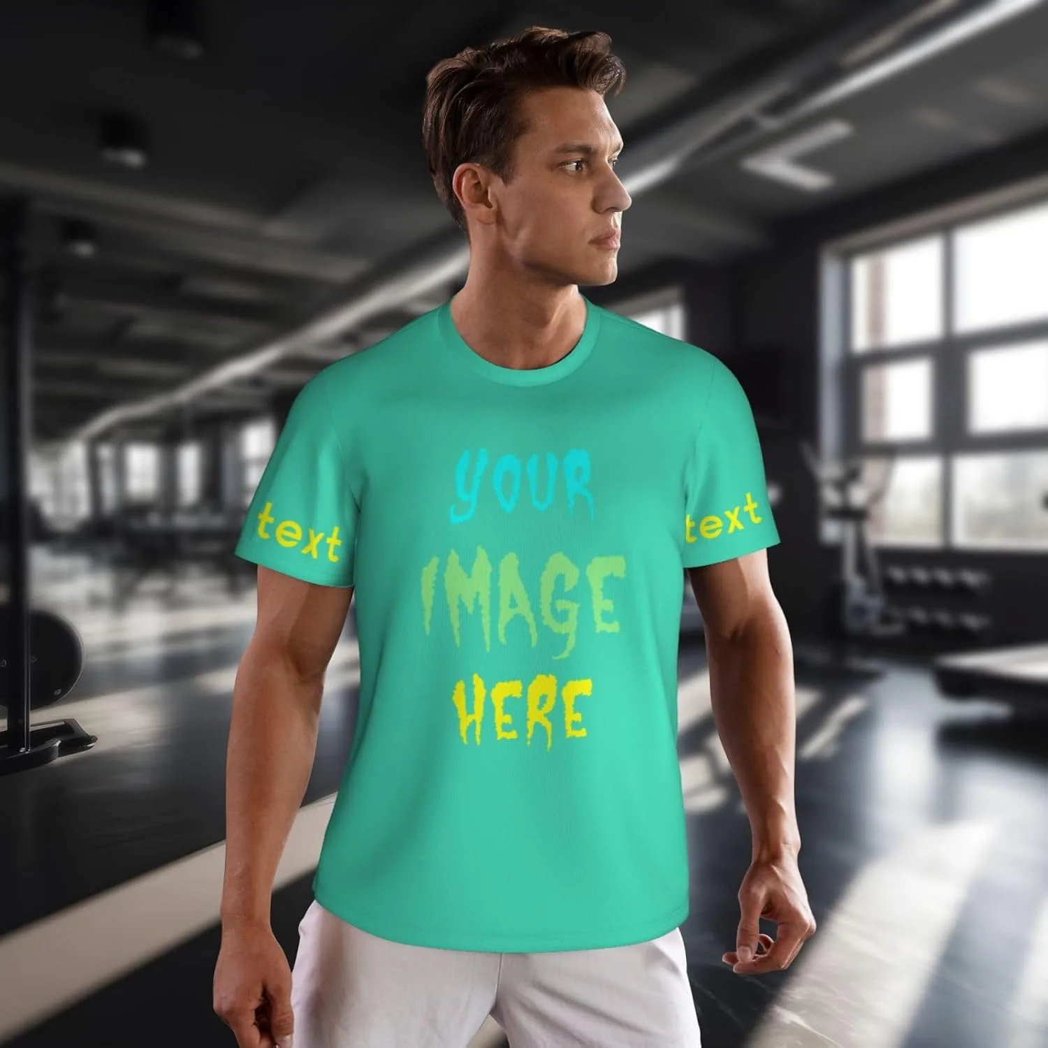 Футболка Custom для мужчин с фото и текстом — фото 3