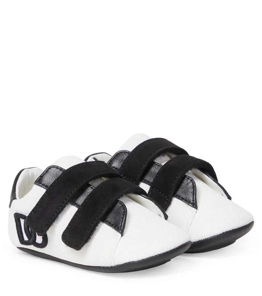 Детские кроссовки DG с кожаной отделкой Dolce&Gabbana Kids, белый