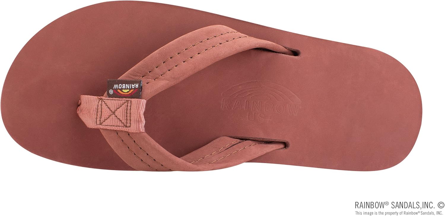 Мужские сандалии Rainbow с двойным слоем кожи и поддержкой свода стопы Rainbow Sandals, Cognac — фото 3