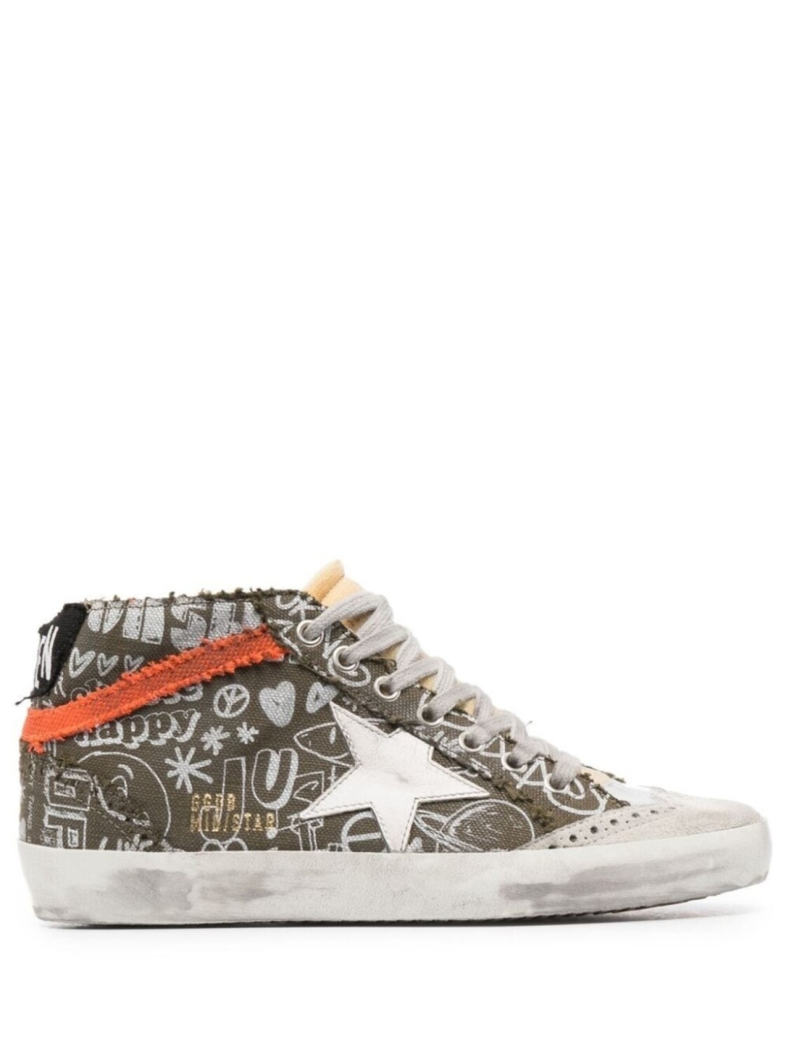

Golden Goose высокие кеды Mid Star с принтом, зеленый
