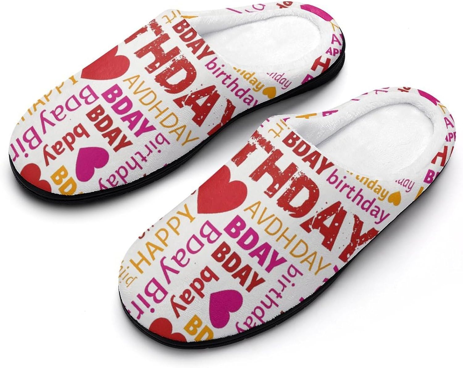 

Домашние тапочки KKdskkds из хлопка с яркими дельфинами и коралловым рифом. Нескользящие, уютные, теплые, дышащие, Happy Birthday and Heart