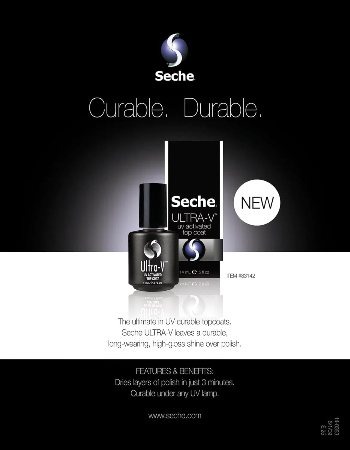 Верхнее покрытие для ногтей Seche Top Coat Ultra-V, 14 мл Seche — фото 2