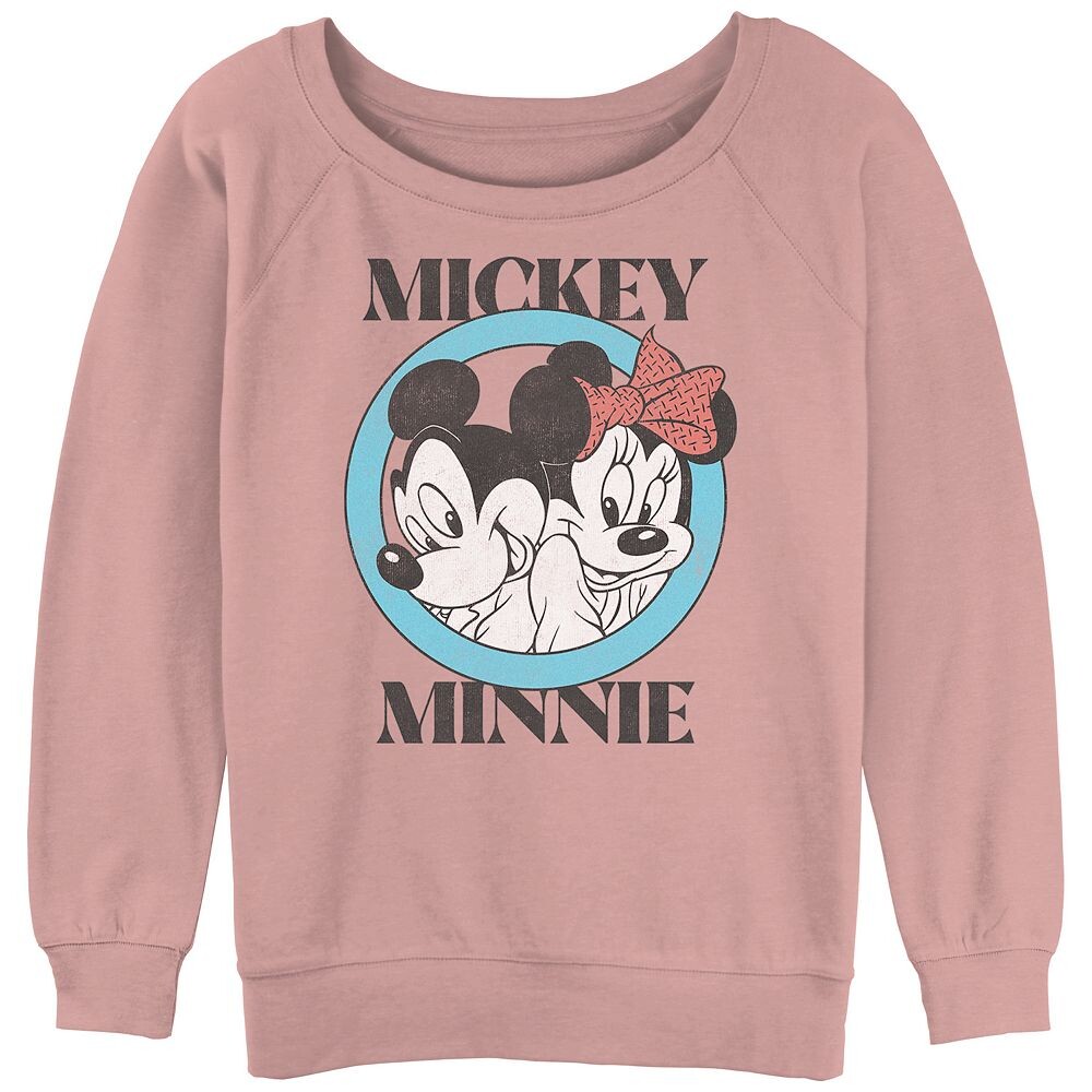 

Пуловер с напуском и махровым рисунком Disney's Mickey & Minnie Juniors, цвет Desert Pink