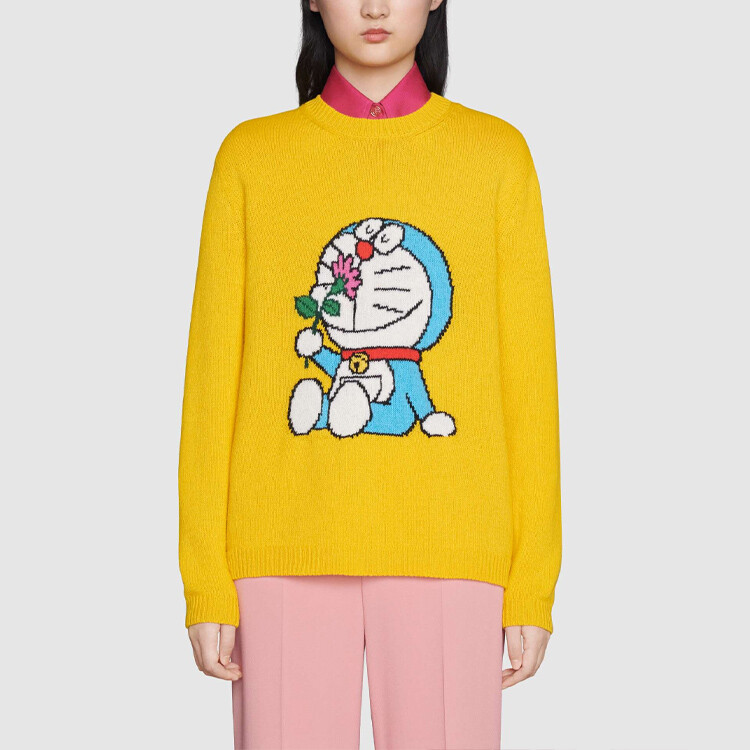 Свитер Gucci Doraemon, коллаборация, желтый — фото 3