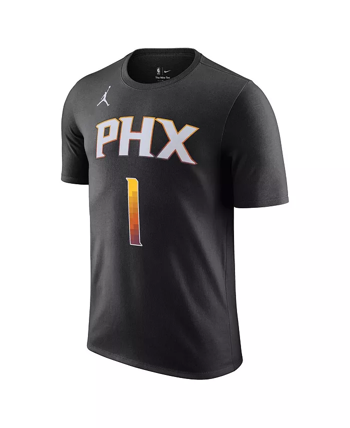 Мужская футболка Devin Booker Phoenix Suns 2022/23 Statement Edition с именем и номером (черная) Jordan — фото 3