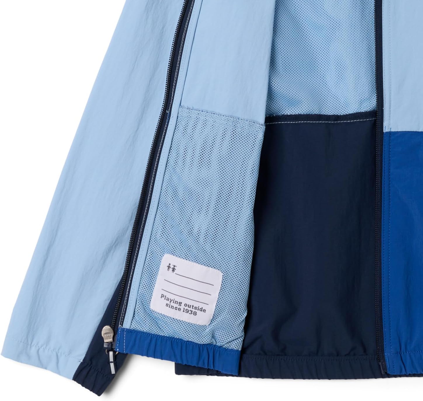 Columbia Boys Tabor Trail ветровка, Ripple Blue/Coll Navy/Mountain Blue — фото 3