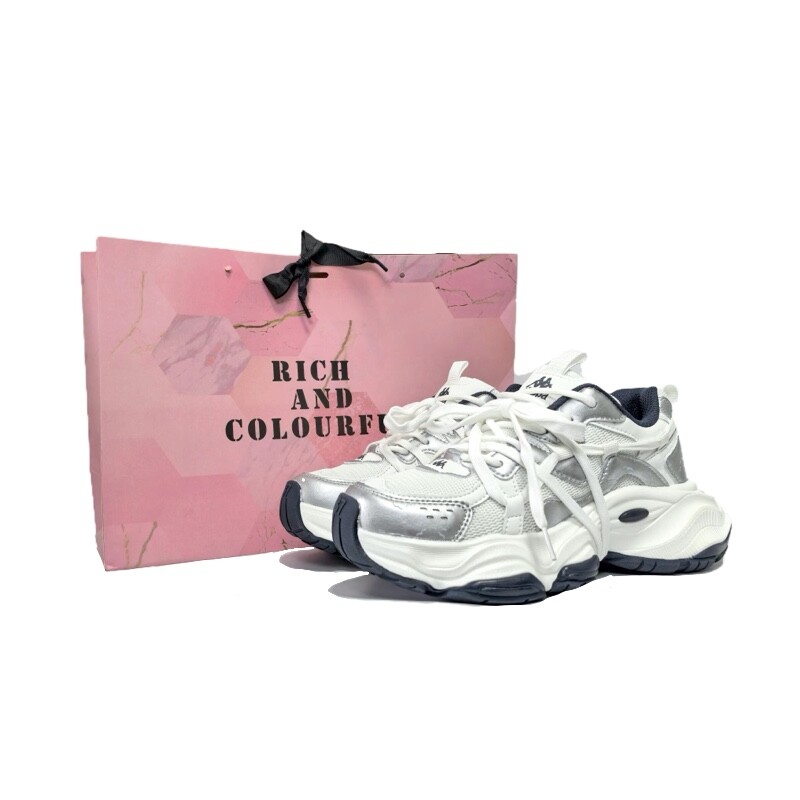

Кроссовки Kappa Chunky Sneakers Women's Low-top White/Silver, белый