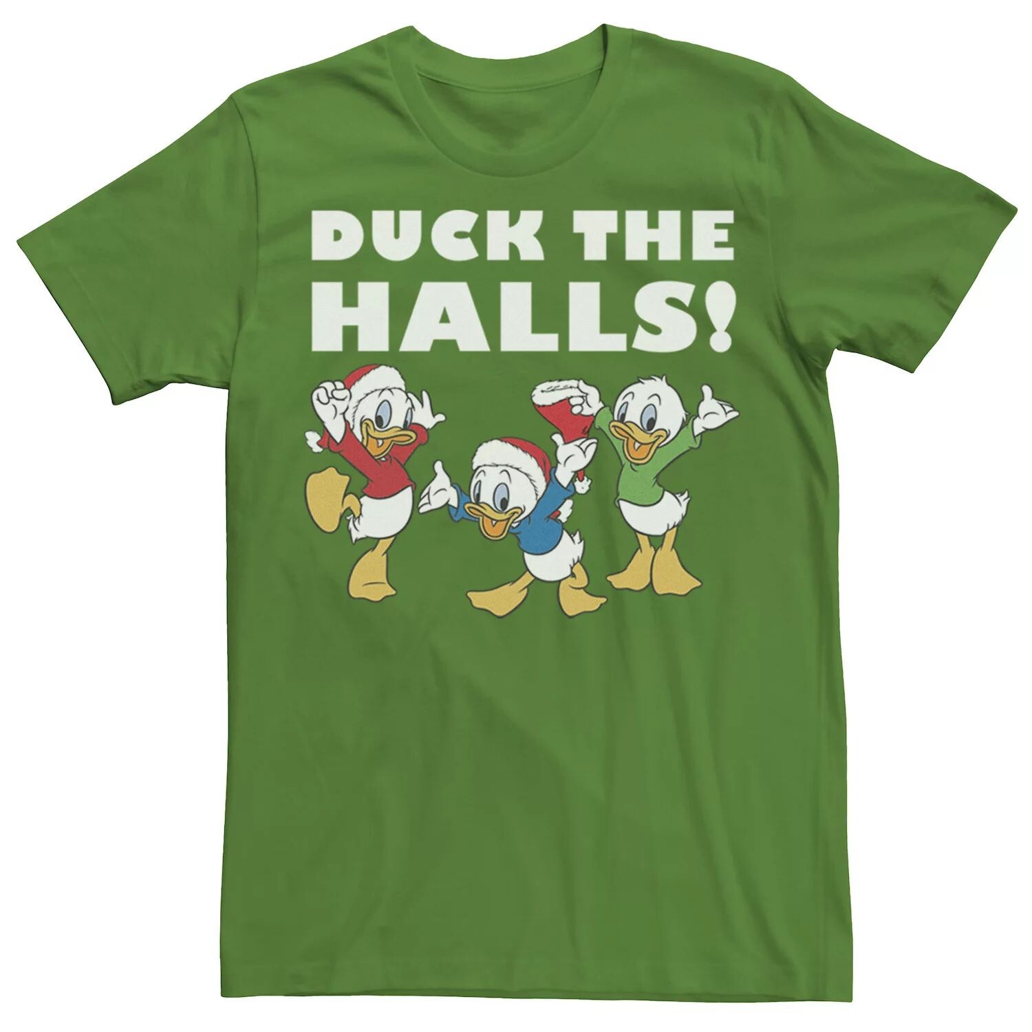 

Мужская рождественская футболка Huey Dewey And Louie Duck The Halls Disney