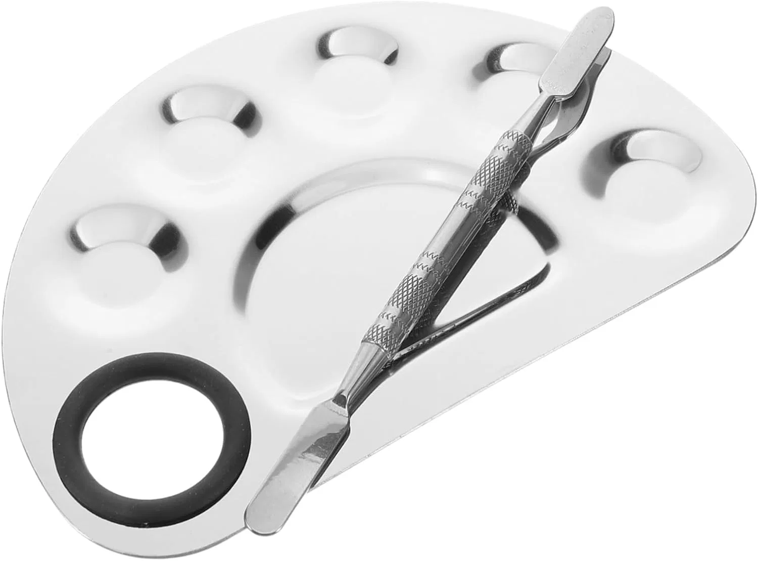 Палитра для смешивания косметики BinZyronic с лопаткой, 12.5x8.2 см